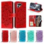 Ốp Điện Thoại Da Hoa Emboss Cho Tecno Pova Curve 2 5G LK7K Ví Datura Flip Book Case Cover Funda