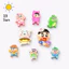 Set charm Shin gắn dép dễ thương hot trend Shin panda gấu trúc