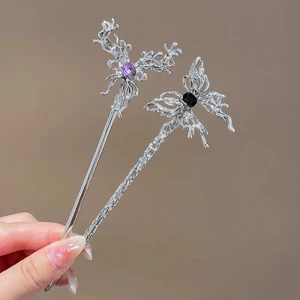 Kẹp Tóc Bướm Lỏng Chắc Chắn Cuộn Dây Kẹp Tóc Cổ Mũ Sườn Xám Hanfu Kẹp Tóc Cổ Điển Mới Phong Cách Trung Hoa Kẹp Tóc