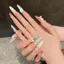 Câu Chuyện Cổ Tích Thị Trấn Phong Cách Dễ Thương Bóng Gấu Công Viên Đảng Dopamine Cô Gái Handmade Đeo Móng Tay Dài Ngọt Ngào