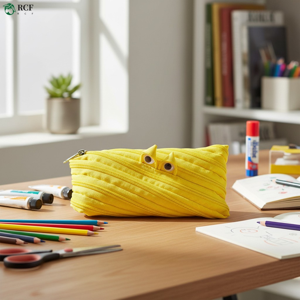 Hộp đựng bút chì Canvas Monster Design - Dung tích lớn Bền nhẹ cho học sinh