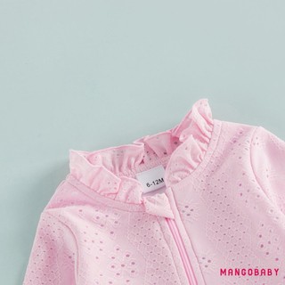 MG-2 Chiếc Bộ Đồ Bơi Bé Gái Tập Đi Dài Tay Frill Mock Cổ Dây Thêu Áo Và Đáy Rash Guard Bộ Đồ Tắm