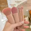 TRTR 5 Bộ Cọ Trang Điểm Kích Thước Du Lịch Bộ Cọ Trang Điểm Mini, Bộ Cọ Mỹ Phẩm Chức Năng Nhỏ Có Vỏ Và Gương Perfe VN