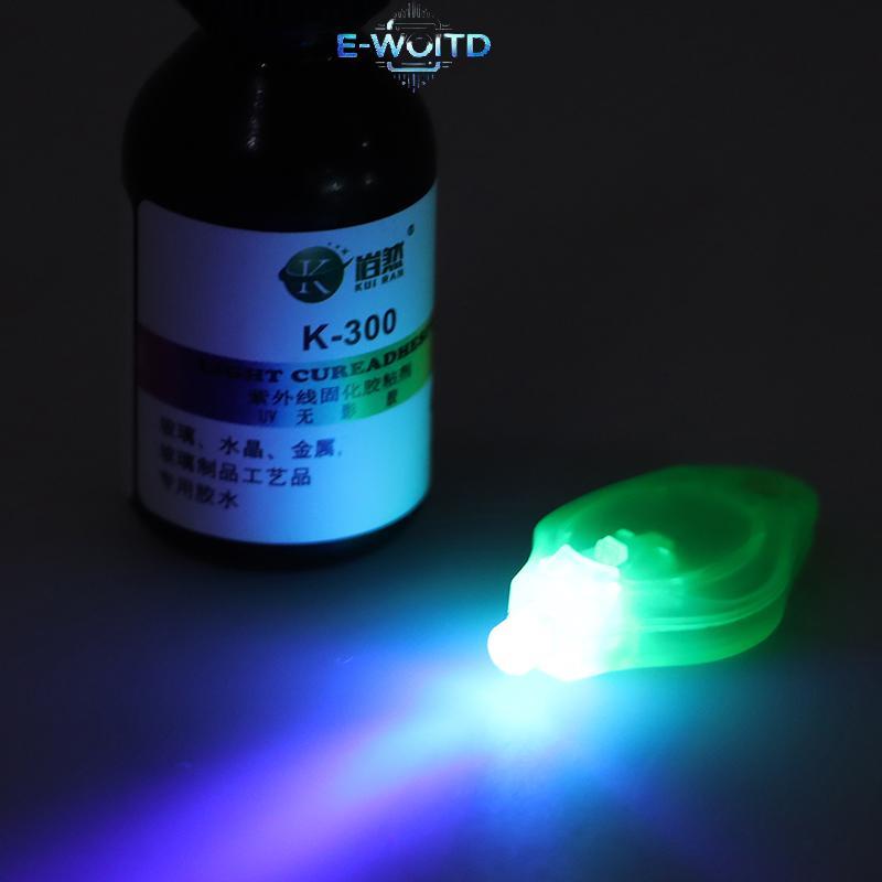 E-WOITD 10ml Keo UV Chữa Keo K-300 Kính Pha Lê Trong Suốt Có Đèn Pin E-WOITD