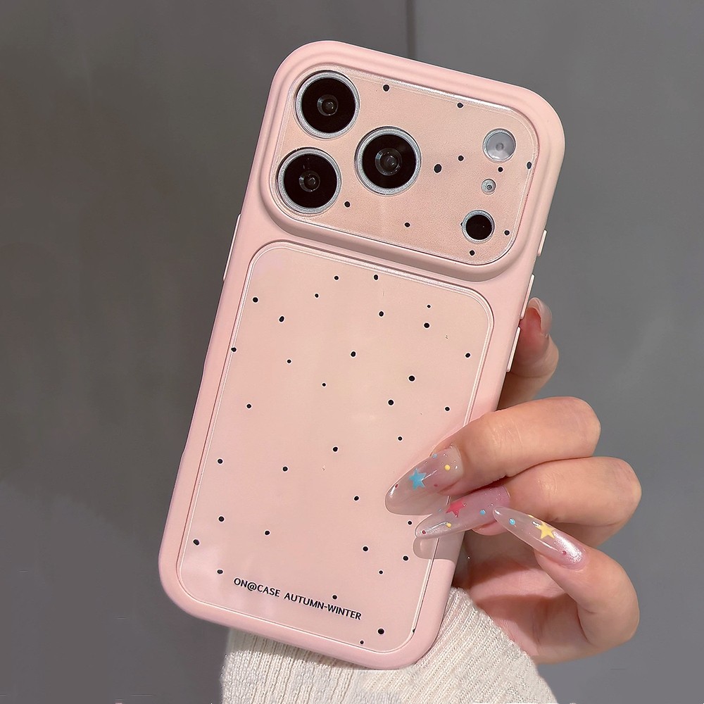 Ốp điện thoại Acrylic Dot toàn màn hình cho iPhone 17 Pro Max 16 15 14 Vỏ bảo vệ chống sốc