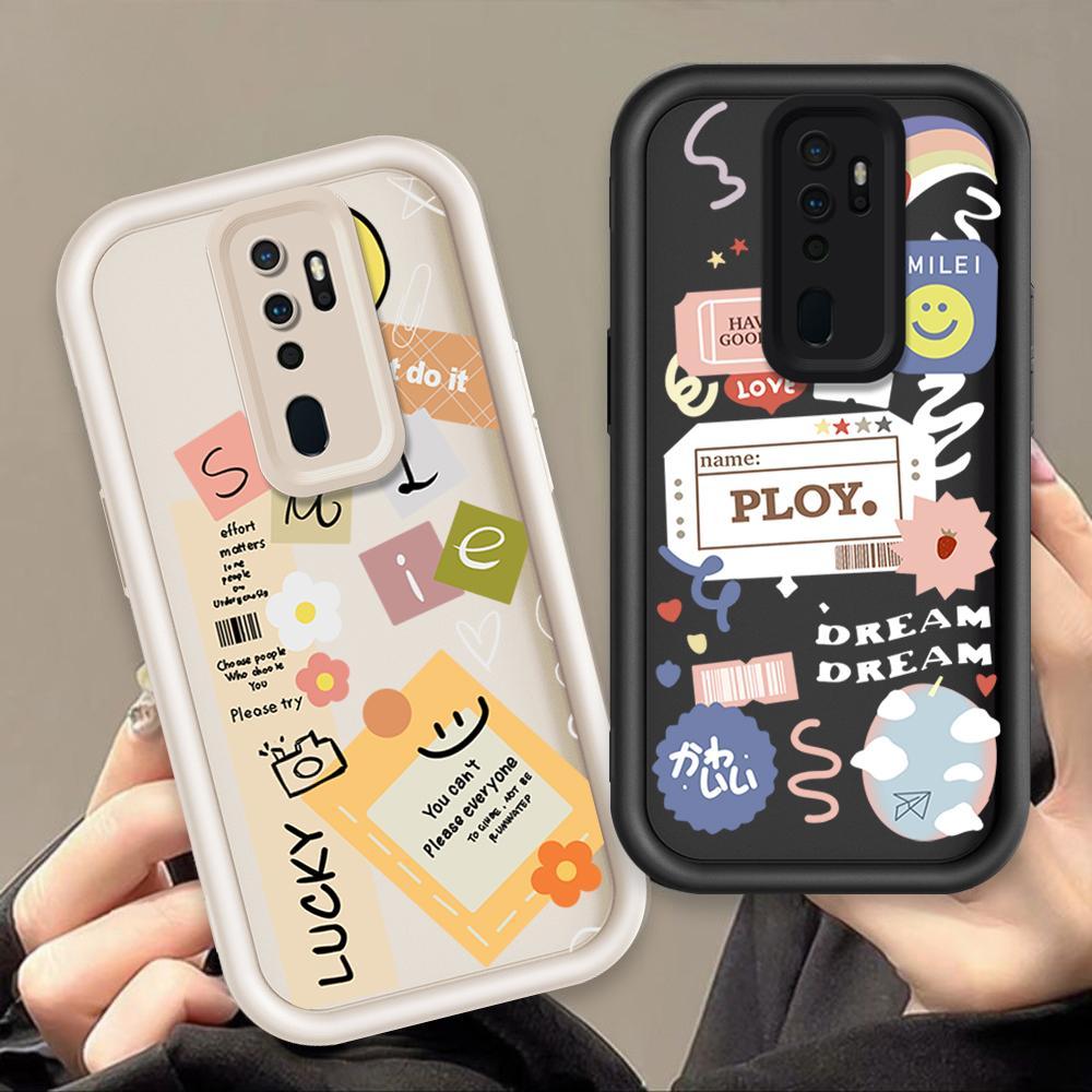Ốp Lưng Cho OPPO A9 2020 A5 2020 A11 Phim Hoạt Hình Silicon Mềm Ốp lưng TPU Nhãn Nụ Cười Hoa Mắt Thiên Thần Ốp Lưng Chống Sốc