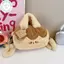 PUSKY Sa Mạc Ngọt Ngào Pudding Túi Đeo Ngang Búp Bê Sang Trọng Trẻ Em Bapa Dung Tích Lớn Với Mặt Dây Chuyền Sang Trọng Hoạt Hình Túi Đeo Vai Bé Gái VN