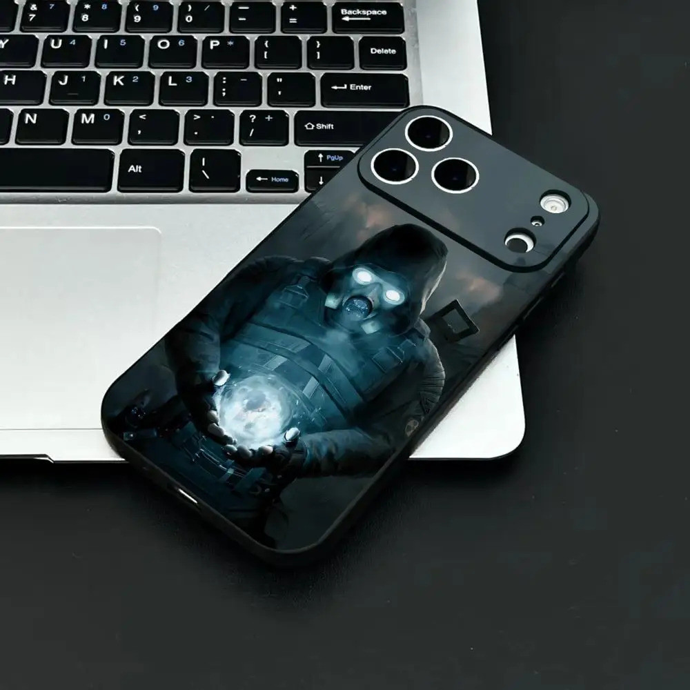 TP-1 Game S-Stalker Ốp Lưng Điện Thoại IPhone 17 16 15 14 13 12 11 Pro Max Plus Mini Đen Mờ Vỏ Mềm Funda