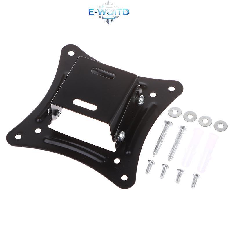 E-WOITD 1 Bộ Giá đỡ TV 14-27Inch Màn hình LED LCD Giá treo tường Braet Bảng điều khiển phẳng cố định Khung TV Hỗ trợ góc nghiêng 15 độ w / Vít E-WOITD