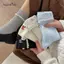 AqToCna Đơn Giản Phù Hợp Với Nữ Tính Cotton Sos Ren Nơ Ngọt Ngào Thoáng Khí Đi Giữa Ống Sos Phụ Kiện Thời Trang Quà Tặng AqToCna