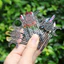 Lược chải tóc pha lê tự nhiên WHX, Lược chèn, Kẹp tóc cô dâu 10 răng, Mũ đội đầu vương miện thủ công ba mặt trăng