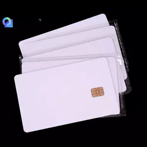 5 IC PVC ISO mới có thẻ thông minh SLE4442 Chip nk Liên hệ Thẻ IC An toàn Trắng Đẹp