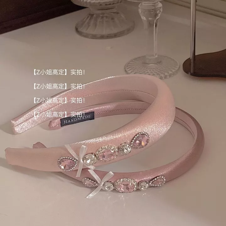 Băng đô cài tóc bờm tóc cài tóc đính đá trái tim xinh xắn băng đô cài tóc tiểu thư phong cách Hàn Quốc dễ thương