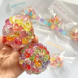 Sáng Tạo Cùng Phong Cách Nhiều Màu Sắc Ồn Bóng Định Hình Tay Bóng Đính Hạt Đồ Chơi Giải Nén Thông Hơi Rebound 5.4