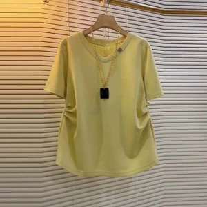 Mùa hè mới tay ngắn nữ mặc thường ngày Áo thun cổ chữ V dáng rộng thời trang dành cho nữ
