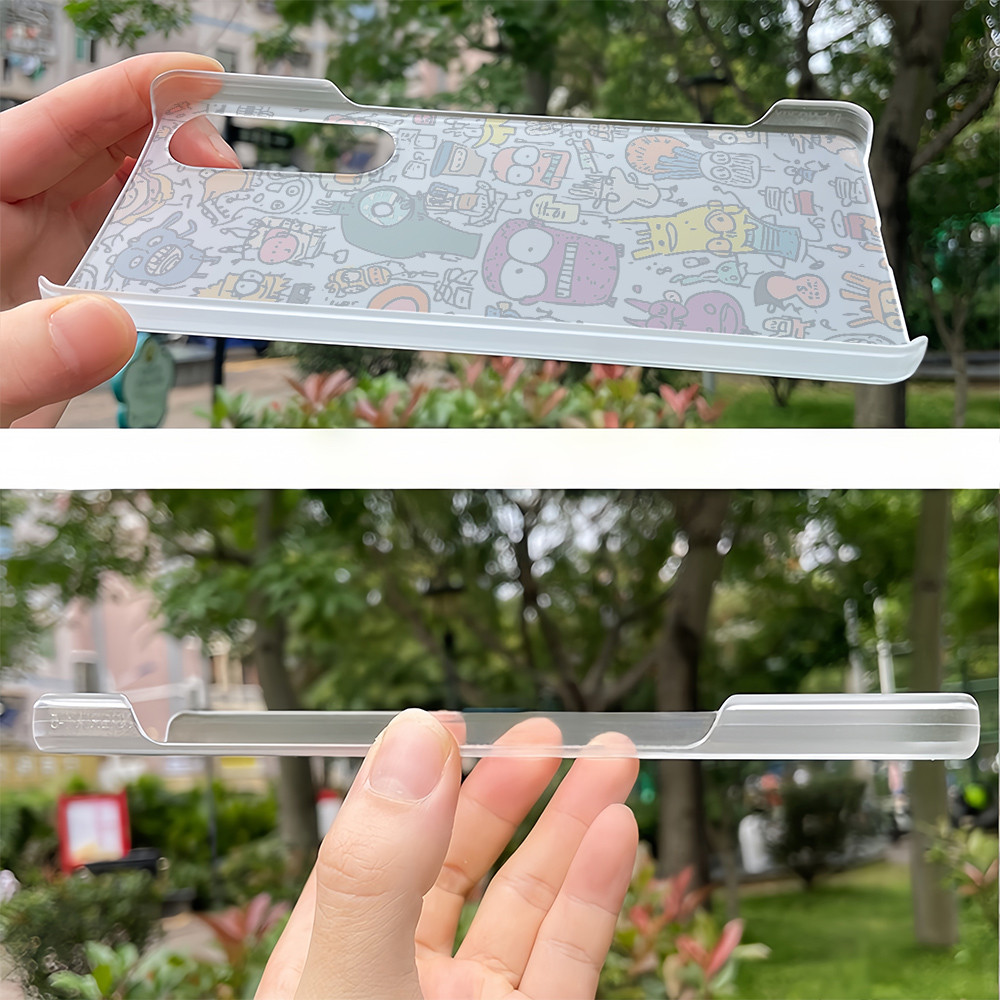 Vỏ điện thoại cứng mỏng cho Sony Xperia 1 II III IV V, 5 II III; họa tiết Graffiti Little Monster; phủ nửa, micro-matte