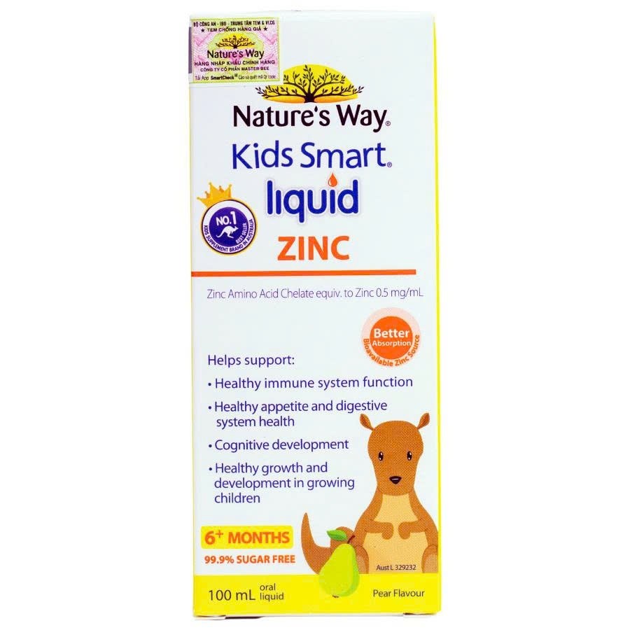 Siro Bổ Sung Kẽm Nature's Way Kids Smart Liquid Zinc Hỗ Trợ Đề Kháng Cho Bé 100ml | Babymall & Care