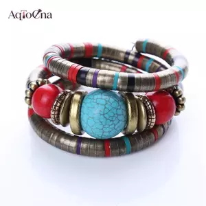 AqToCna Nữ Màu Bạc Giả Ngọc Trai Boho Điều Chỉnh Lắc Tay Quyến Rũ Hạt Sang Trọng Vòng Tay AqToCna