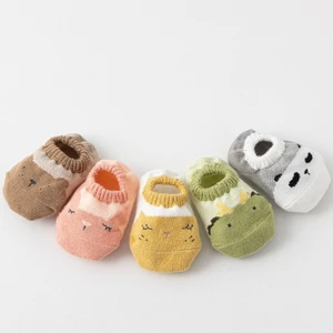 Sơ Sinh Nam Nữ Bé Sơ Sinh 0-3 Tuổi Lớp Một Cotton Mỏng Chống Trơn Trượt Sàn Thuyền Tất Mùa Hè Mỏng XSZ0