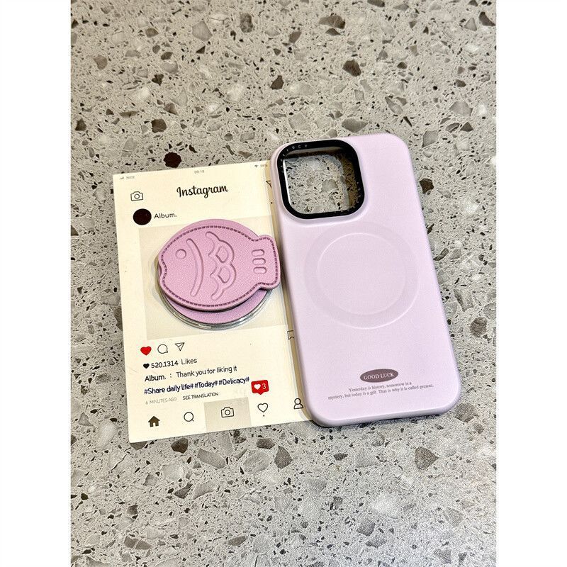 Apple iPhone16promax Da Cá Chân Đế 15pro Từ 14 Đơn Giản 13ins Phong Cách Phim Điện Thoại