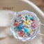 Làm móng tay Chất liệu hoa khô Mix Match Fresh Five-Petal Flower Monet Garden Đá tinh tế Trong suốt Hoa khô Trang sức móng tay Narcissus