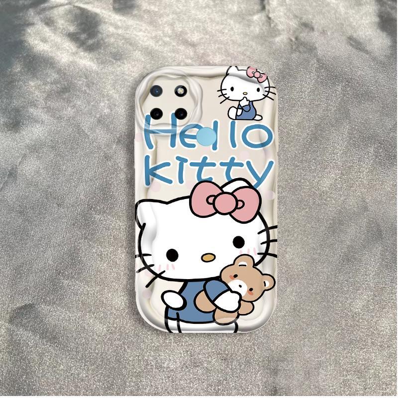 Thích hợp cho Realme C12 C15 C25 C25S C21Y C25Y Narzo 30A Narzo 20 3D Vỏ kem TPU mềm Kitty Rilakkuma Vỏ điện thoại chống sốc