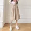 Quần ống rộng Drape Quần crop nữ mùa hè 2026 Phiên bản Hàn Quốc Phong cách mới chữ a eo cao Culottes Slimer Look dáng rộng Quần thường ngày