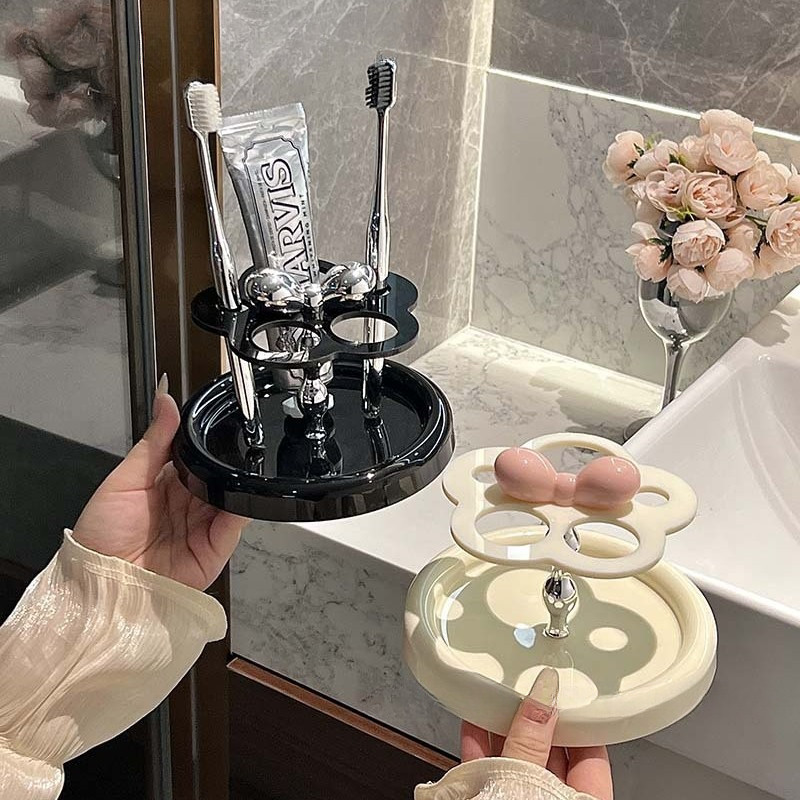 Kệ để Bàn Chải Hình Hoa Bằng Gốm Sứ Cao Cấp, Phù Hợp Khách Sạn Và Gia đình, Tiết Kiệm Không Gian, Thanh Lịch