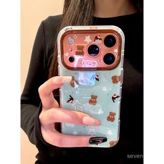 Ốp Điện Thoại Thích Hợp Cho iPhone XS XR 11 12 13 14 15 16 17 Pro max Plus Air Green Splash Ink Bear Vỏ Bảo Vệ Chống Sốc Bao Gồm Tất Cả VNEQ