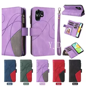 YJD Ốp Lưng Cho Honor 500 Smart X6DLeather Khe Cắm Thẻ Dây Kéo Phong Cách Dung Tích Lớn Dây Đeo Tay Chống Rơi Vỏ Điện Thoại