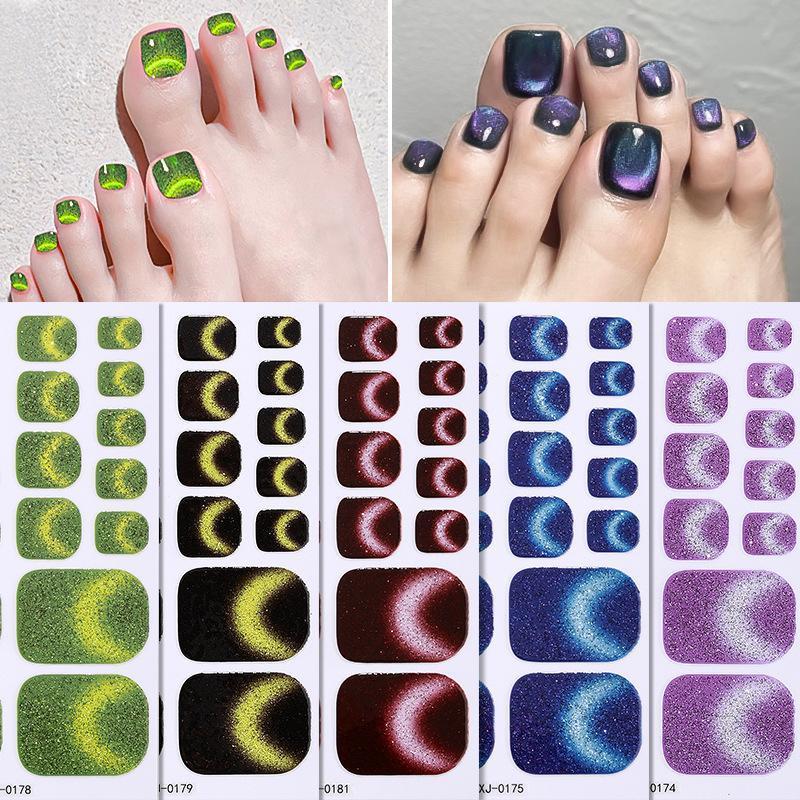 Miếng dán móng chân dạng bột vảy Miếng dán đầy đủ Trang trí móng tay ba chiều đơn giản Z3a6