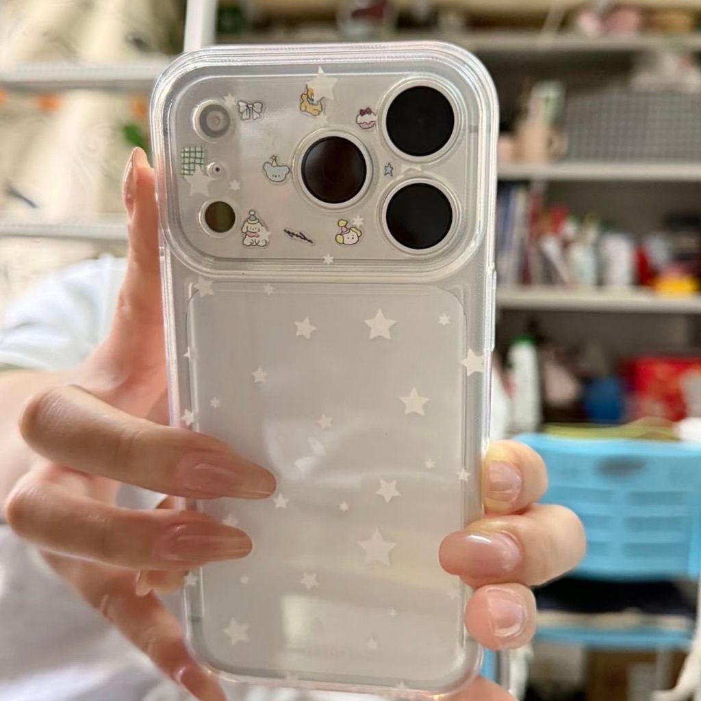Ốp lưng iPhone 17/16 Pro/15 trong suốt ngôi sao nhân vật dễ thương chống sốc bảo vệ camera | BigBuy360 - bigbuy360.vn