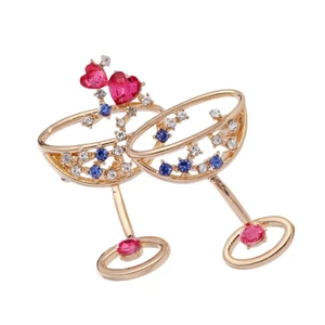 Trâm cài thủy tinh rượu nghệ thuật Yoo Craft hợp kim chắc chắn để mặc hàng ngày