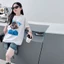 Áo thun in hình nhân vật hoạt hình cho bé gái Mùa hè 2026 Phong cách mới cho trẻ em Áo thun phù hợp