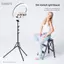 Guansfs Đế đèn chụp ảnh guansfs Vòng kim loại có chân máy ánh sáng Stuido 200cm/ 78,7in Chiều cao tối đa với vít 1/4 inch cho hộp đèn LED phản xạ trong phòng thu