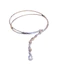 CODECOVED Kim Cương Giả Choker, Vòng Cổ Giọt Nước Phong Cách Cổ, Ánh Sáng Thời Trang Sang Trọng Lấp Lánh Cổ Nữ Trang Sức Mặc Tiệc