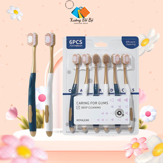 Vỉ 6 Cây Bàn Chải đánh răng nội địa Trung lông mềm, chải siêu êm, làm sạch sâu loại sạch mảng bám