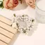 MERIGGIARE 1 Chiếc Dây Buộc Tóc, Ngọc Trai Hoa Thanh Lịch Cao Su Co Giãn Cao Su, Đính Hạt Thời Trang Scrunchie Dây Buộc Tóc Cho Nữ Bé Gái