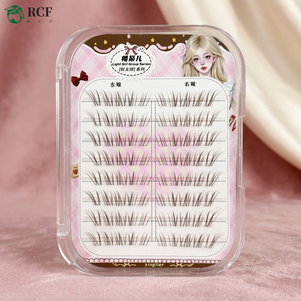 COD+Nhíp tặng kèm🎁 Lông mi giả tự nhiên phong cách hươu nâu C Curl 9-13mm Lông mi sợi mềm thủ công để mặc hàng ngày