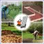 Dụng cụ nới lỏng đất Garden Rake Kim loại có tay cầm có thể điều chỉnh 4 phần cho giường hoa bãi cỏ ngoài trời mueadsyvn