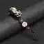 Móc khóa lợn Obsidian tự nhiên - Charm may mắn hạt "Fu" được chạm khắc bằng tay - 2 kiểu dáng (Vàng Sheen / Mắt cầu vồng) Sang trọng cho bạn gái / Bestie