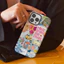 Họa tiết cắt dán phong cách mùa hè Thích hợp cho iPhone17 17Pro 16 15 13 XR 13mini 8PLUS Vỏ điện thoại chống sốc hai lớp Vỏ bảo vệ toàn diện bóng loáng
