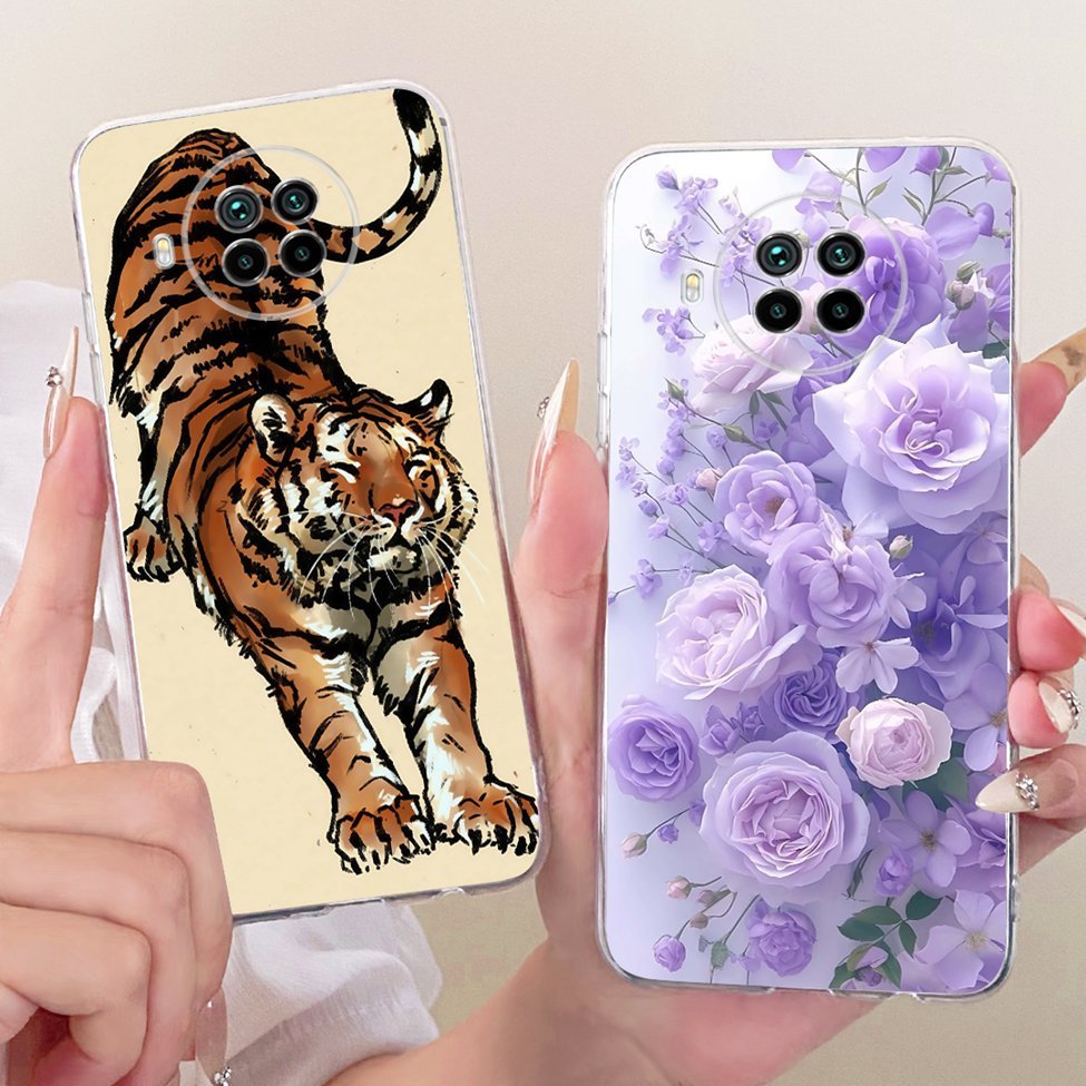 Dành Cho Xiaomi Mi 10T Lite 5G Ốp Lưng Trong Suốt Mèo Dễ Thương Thời Trang Bướm Vỏ Sơn Ngộ nghĩnh M2007J17G