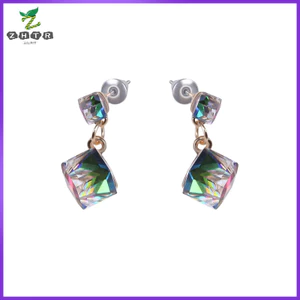 1 Đôi Tai Zircon Nhiều Màu Sắc Bông Tai Nữ Tai Tòn Ten Thanh Lịch Earbob Trang Sức Cho Nữ Nữ Cô Gái zhenghtr