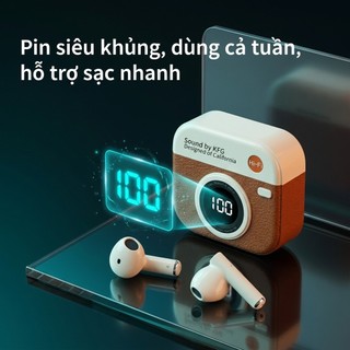 Tai nghe Bluetooth không dây Q86 sở hữu thiết kế cổ điển retro và màn hình LED kỹ thuật số.