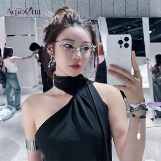 Kính Nữ Thời Trang AqToCna - Khung Kính Đa Giác Quang Học, Phù Hợp Hàng Ngày