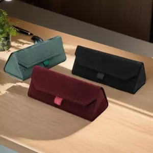 Hộp đựng kính gấp hình tam giác nhung AqToCna - Thanh lịch cho kính râm và đọc sách, chống nén sáng tạo