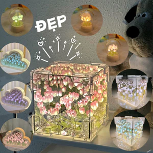 Đèn Ngủ DIY Nhiều Loại – Hoa Tulip Và Rubik Dễ Thương. Tự Tay Lắp Ráp, Trang Trí Bàn Học Hay Phòng Ngủ.