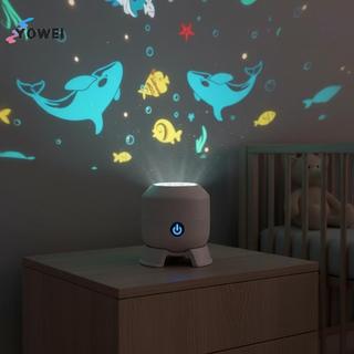 YOWEI Đèn LED xoay 360 độ Máy chiếu đại dương Đèn ngủ USB năng động Đèn xung quanh với ánh sáng đầy màu sắc để thư giãn phòng ngủ VN