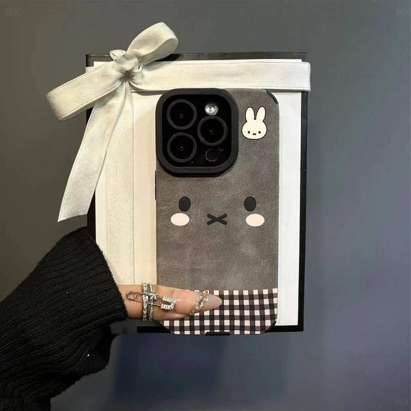 Plated rabbit áp dụng cho iPhone17Promax vỏ điện thoại mới 16Pro lông 1514 mùa thu và